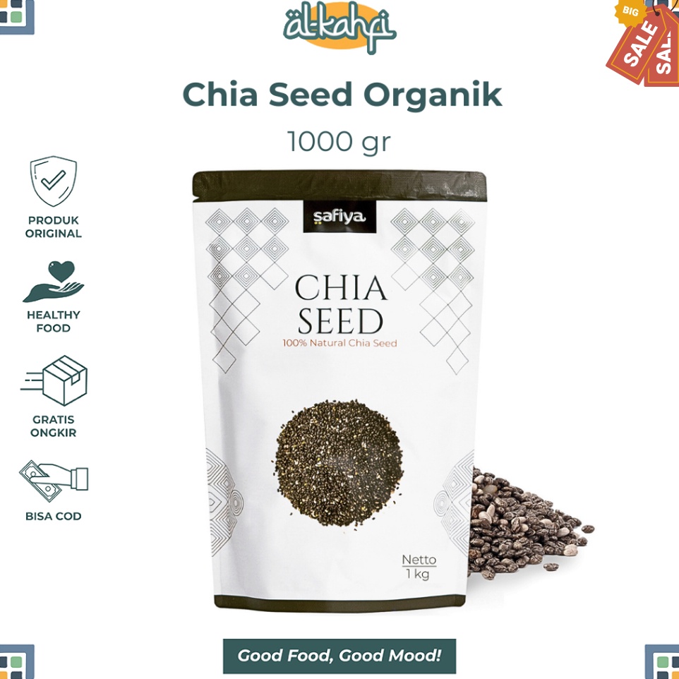 

KILAT ABIEZZ Organic Chia Seed 1 Kg Organic Black Chia Biji Chia Original Premium