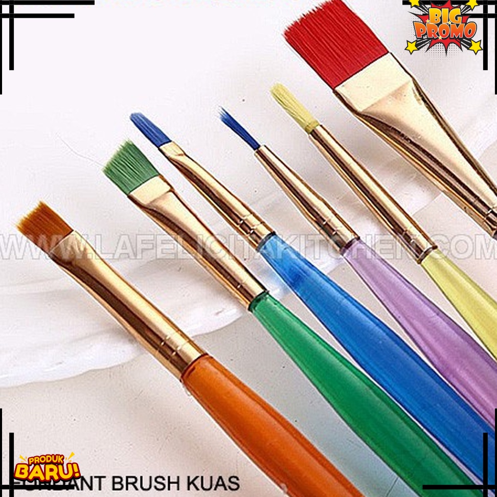 

TEKNOLOGI TERKINI Bazic Water Painting Brush Set 5 Kuas Lukis