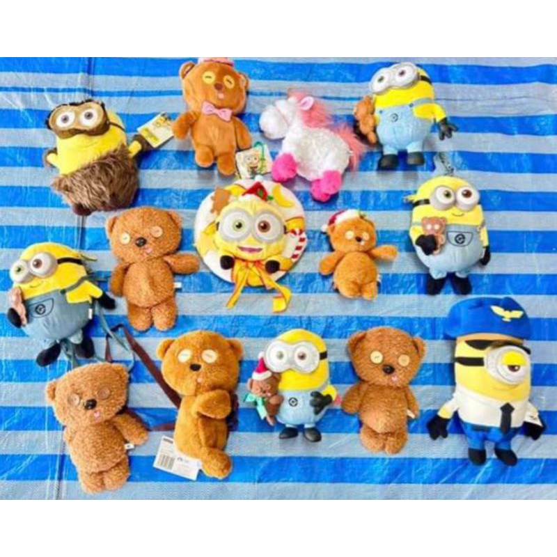 MINION PLUSH DOLL BONEKA KEYCHAIN MINION USJ TEDDY TIM MINION ORIGINAL