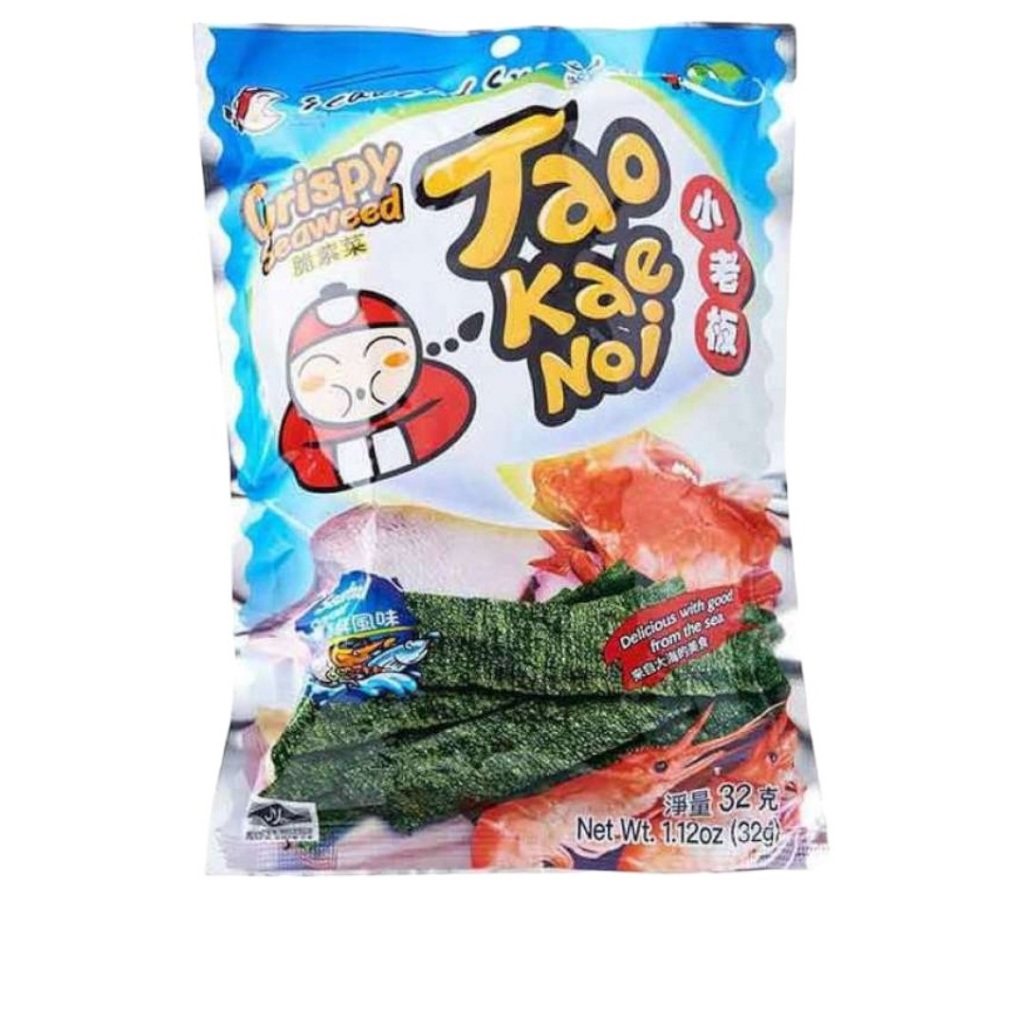 

Rumput Laut Seaweed Nori Snack Tao Kae Noi Rasa Seafood 32 Gram (Pack)