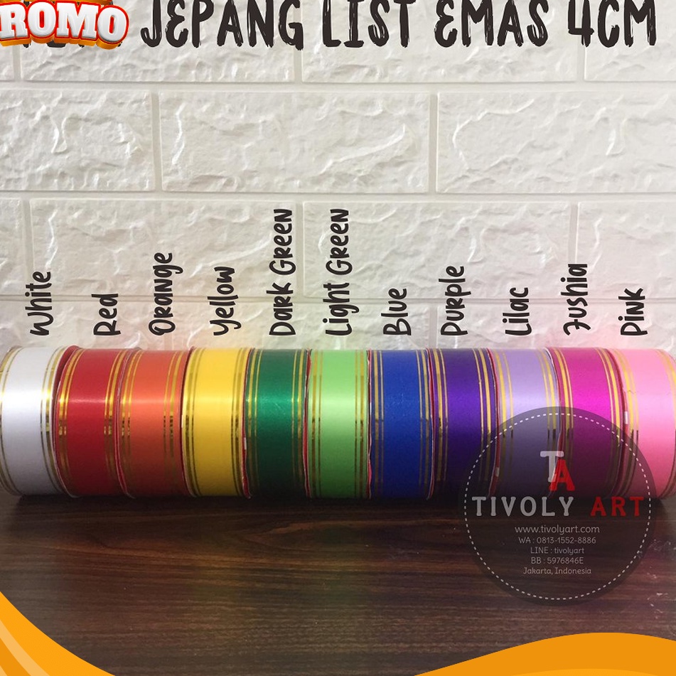 

HEBOHH PARAH PITA JEPANG LIST EMAS 4CM Pita Kado Pita Plastik Pita Souvenir