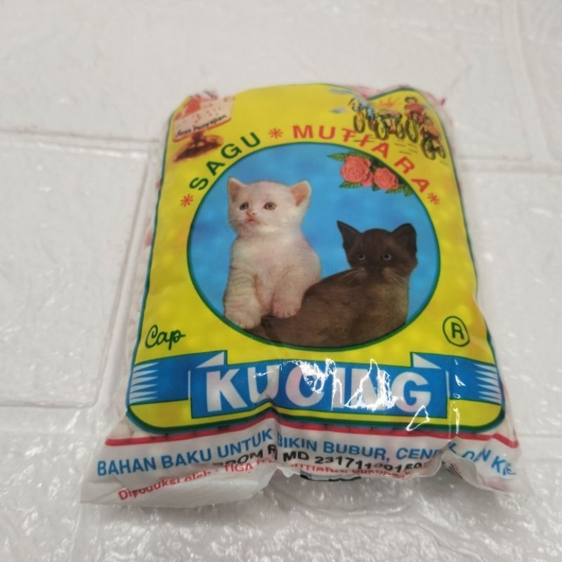 

sagu mutiara cap kucing 100 gram - sagu mutiara warna merah putih