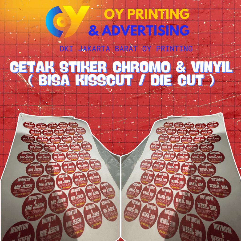 CETAK STIKER VINYL A3+ ( BISA KISS CUT  DIE CUT )