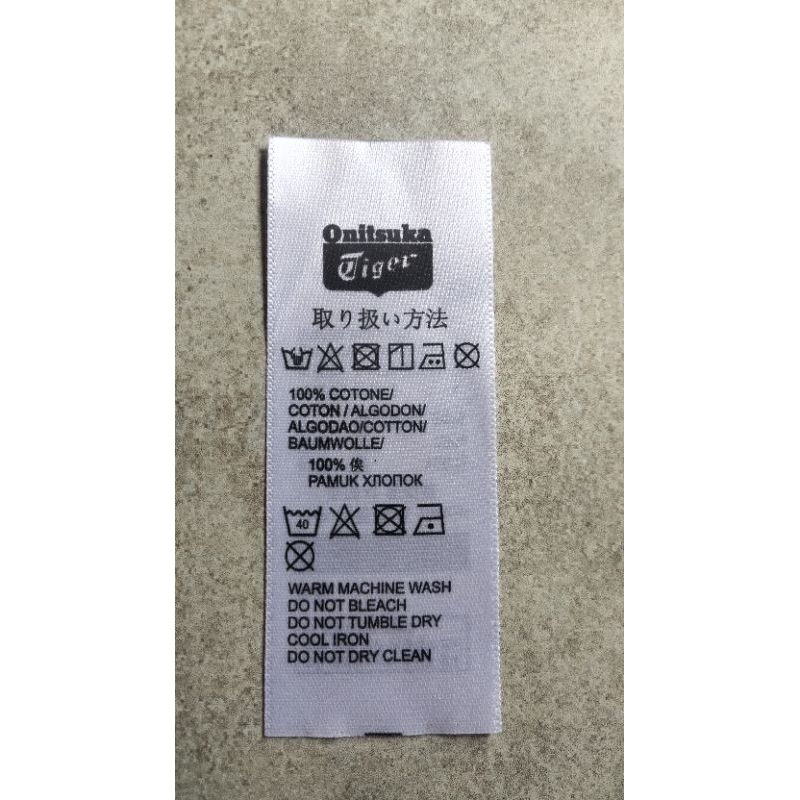 

LABEL WOSSHING ONITSUKA TIGER CETAK BULAK BALIK
