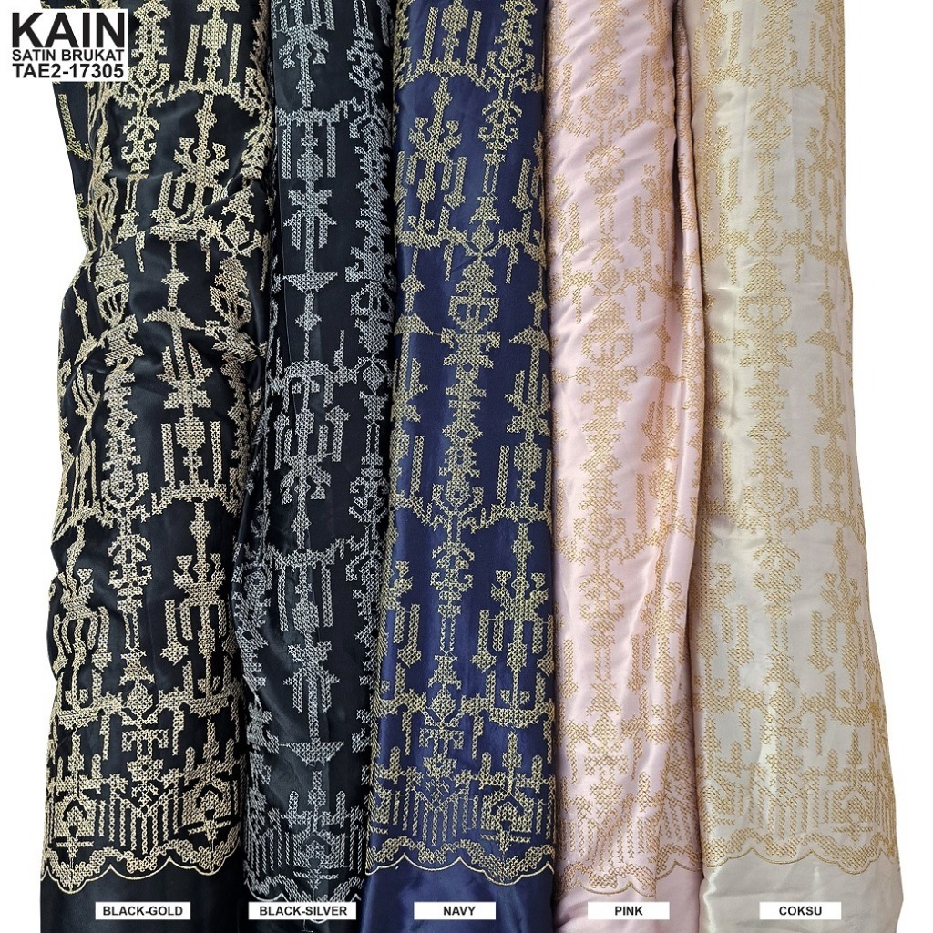 Kain Satin /Kain Embroidery / Kain Satin Allover TAE2-17305 (Per 0.50 meter)