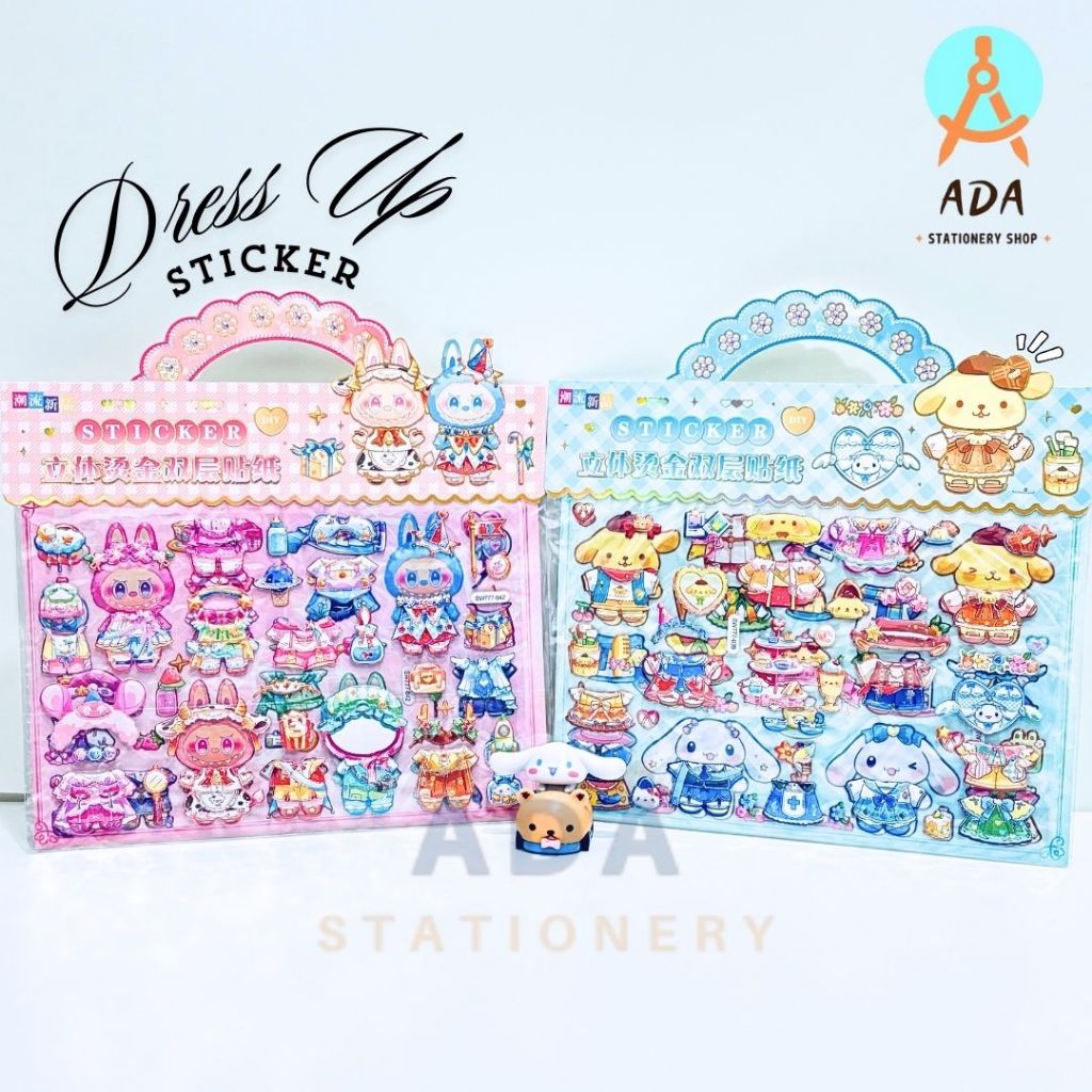 

stiker bongkar pasang/SW-777/ dress up sticker/stiker LABUBU