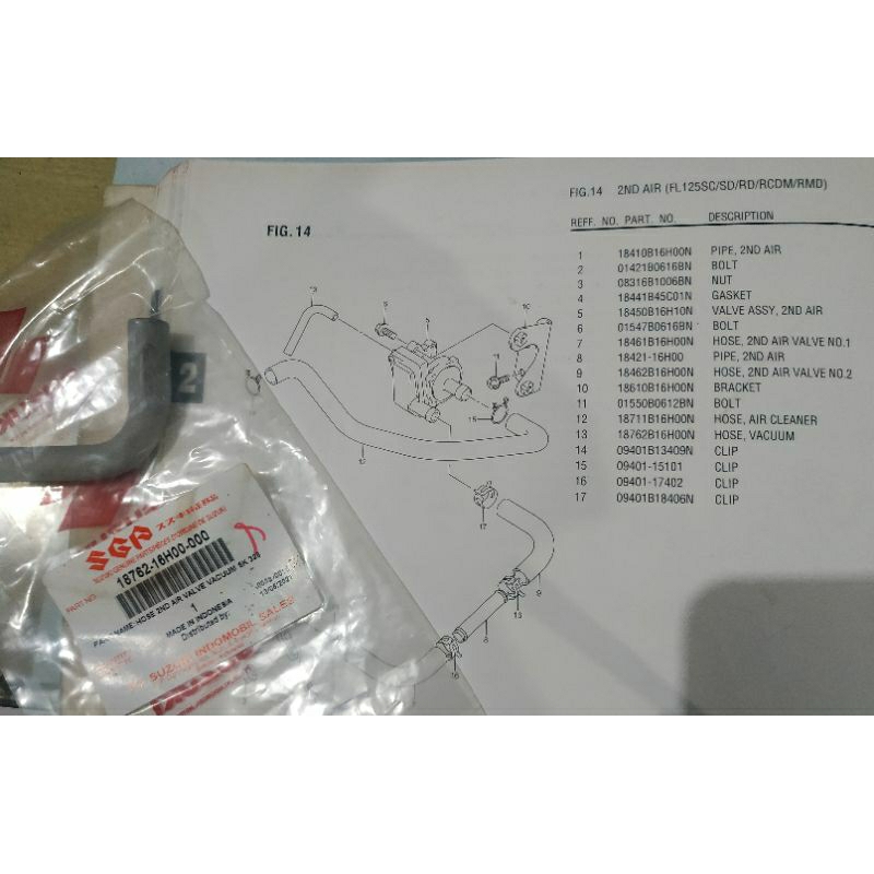 Selang Pair New Shogun 125R Shogun FL125