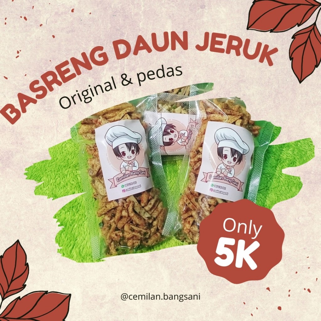 

Basreng Daun Jeruk ( Pedas & Original)