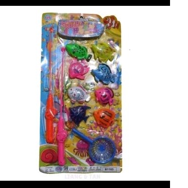 (Bisa cod)Promo mainan anak pancingan 2tangkai satu set lengkap