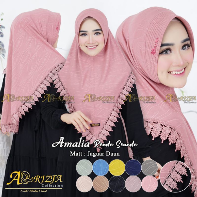 jilbab instan bergo renda mewah senada pesta premium Anissa Amalia arrizfa