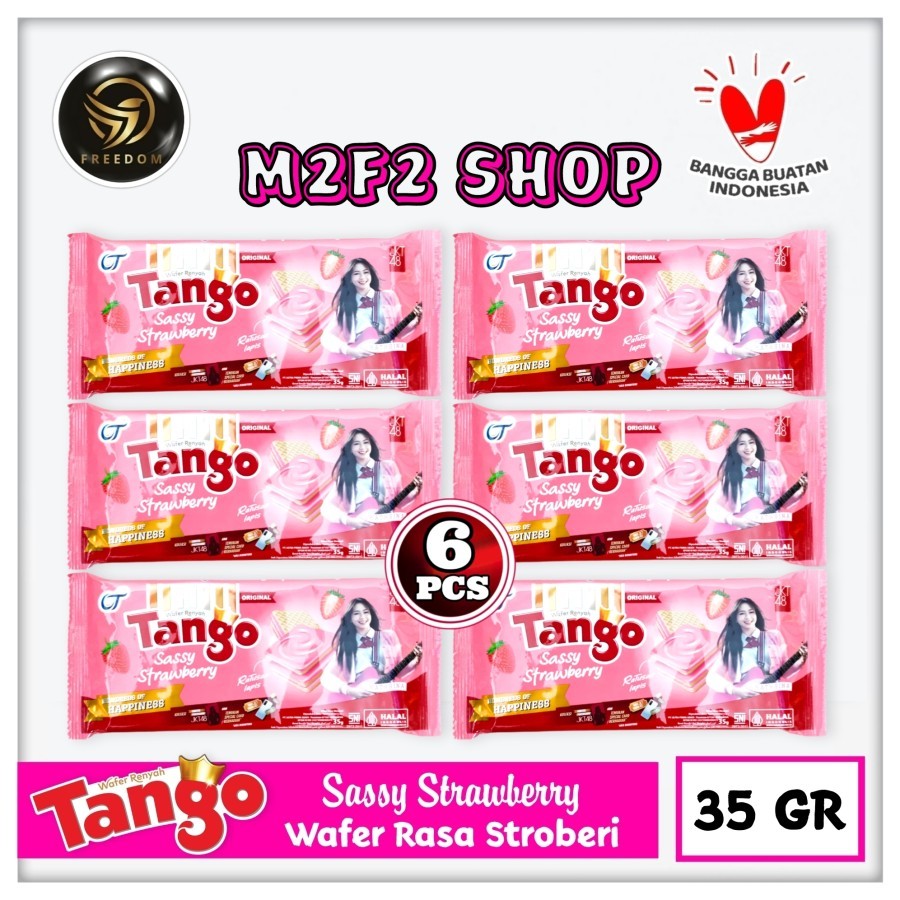 

Tango Wafer Sassy Strawberry BITE SIZE | Krim Stroberi Susu - 35 gr (Kemasan 6 Pcs)