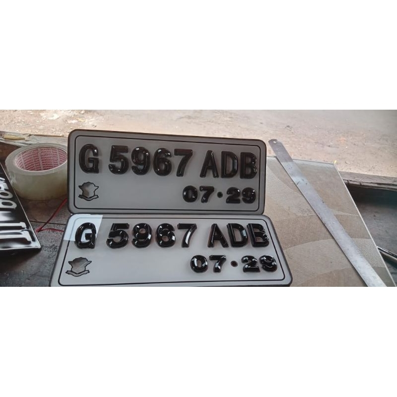 PLAT MOTOR TIMBUL PIRAMID NYALA KEREN