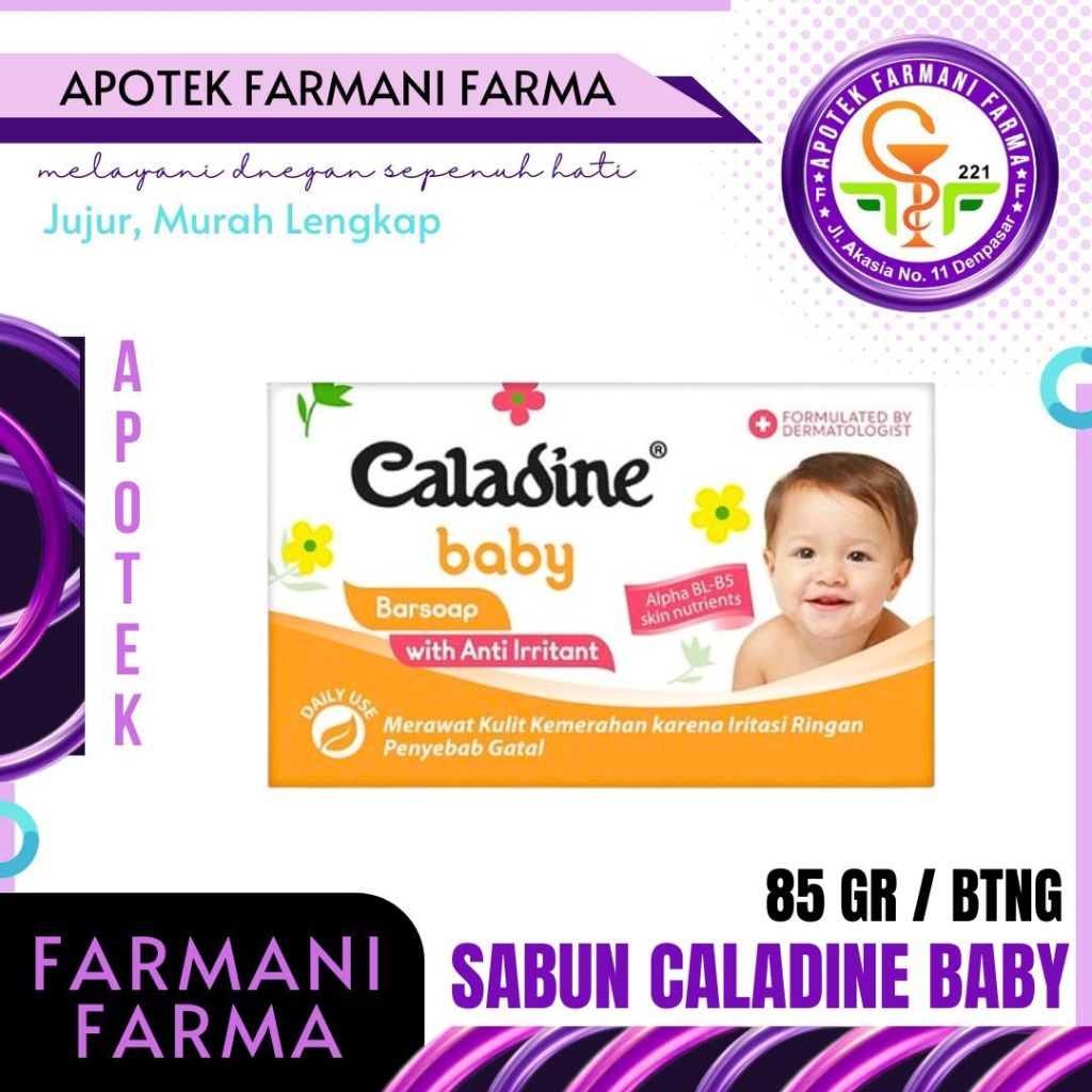 Caladine Baby Bar Soap 85gr / Sabun Bayi Caladine / Sabun Kaladin / Sabun Bayi Kaladin / Sabun Anti 