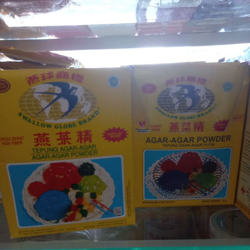 

Tepung agar-agar SWALLOW GLOBE all var saset 7 gr