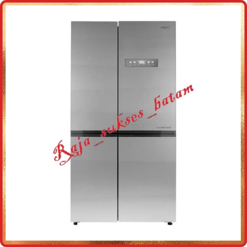 AQUA AQR-575IG Kulkas SIDE BY SIDE Sanyo Inverter AQR575 Resmi 575IG BATAM