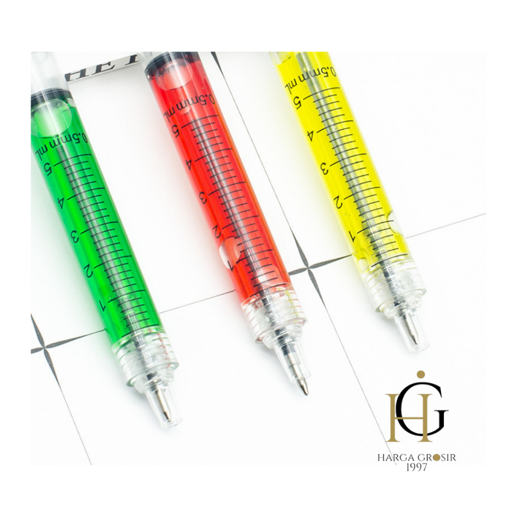 

Pulpen Cetek Suntik cair 1PCS Pena pen gel Cairan warna /BallPoint Suntik Cairan warna Pulpen Unik Kualitas Import READY bisa cod