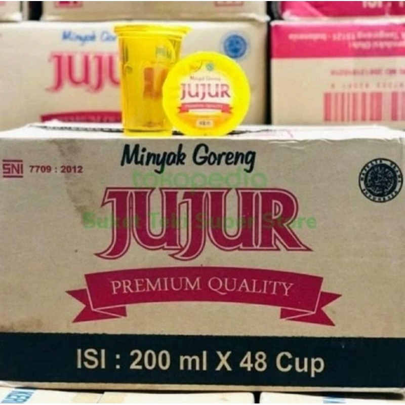 

Minyak jujur 1 dus isi 48 cup x 200ml.