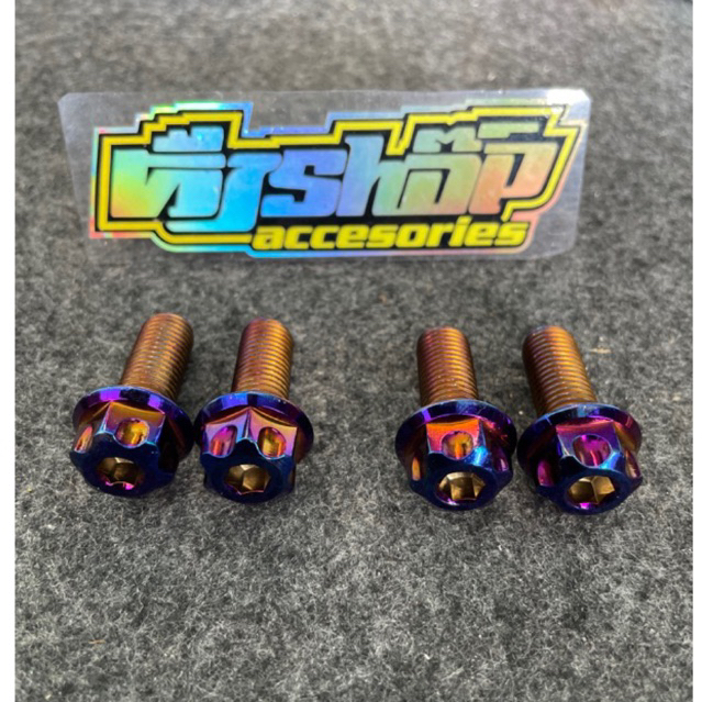 set baut braket kaliper depan nmax aerox mio fino free go fazio gs one premium BLUE