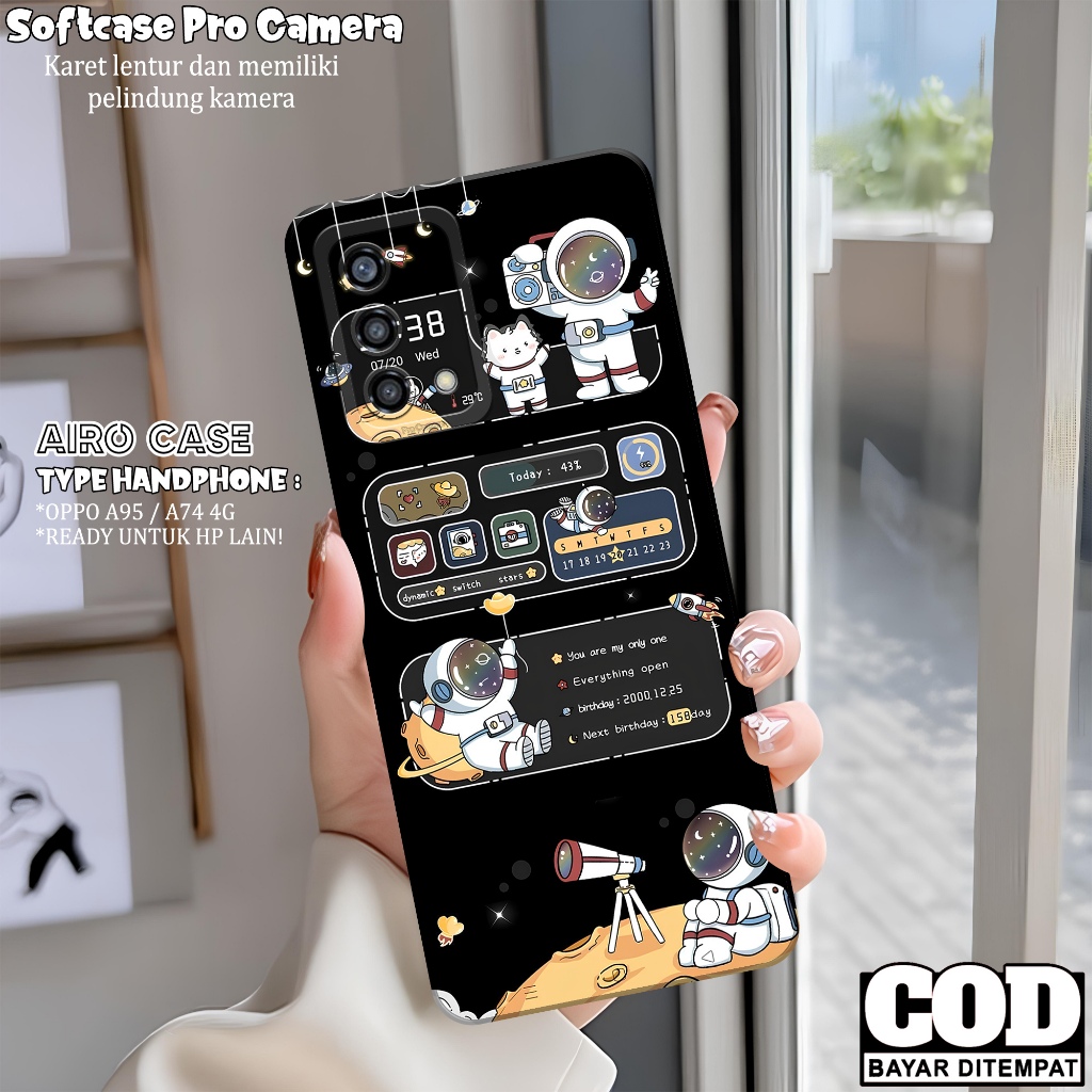Softcase OPPO A95/ A74 4G Terbaru Case OPPO A95/ A74 4G Fashion Case ASTRONOT Casing OPPO A95/ A74 4