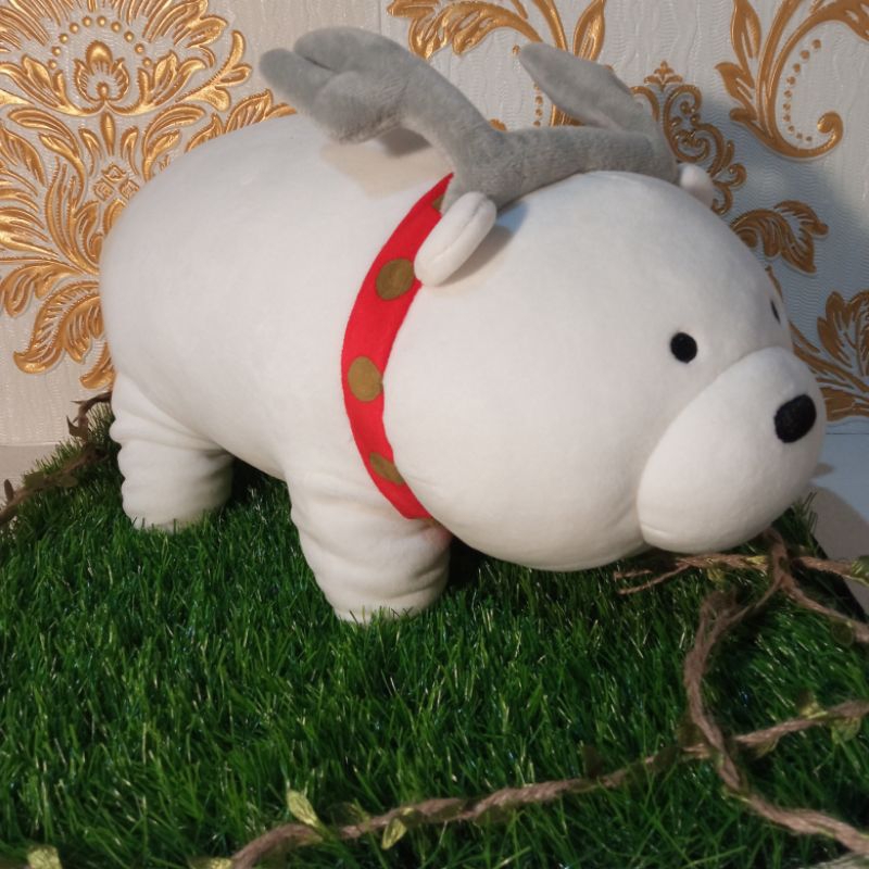 Boneka Miniso We Bare Bear Polar Bear edisi Natal
