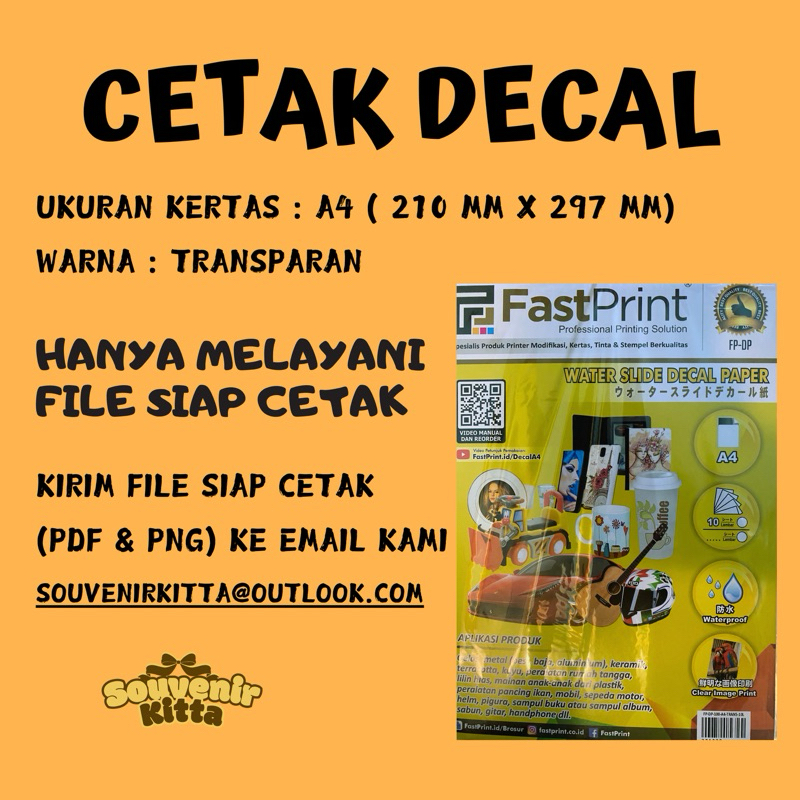 

Cetak Decal | Print Stiker Decal