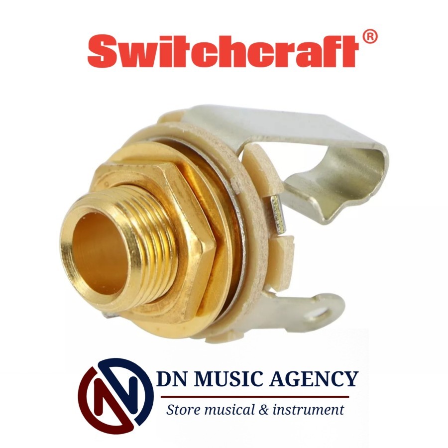 jack socket gitar & bass jack input mono Switchcraft gold original