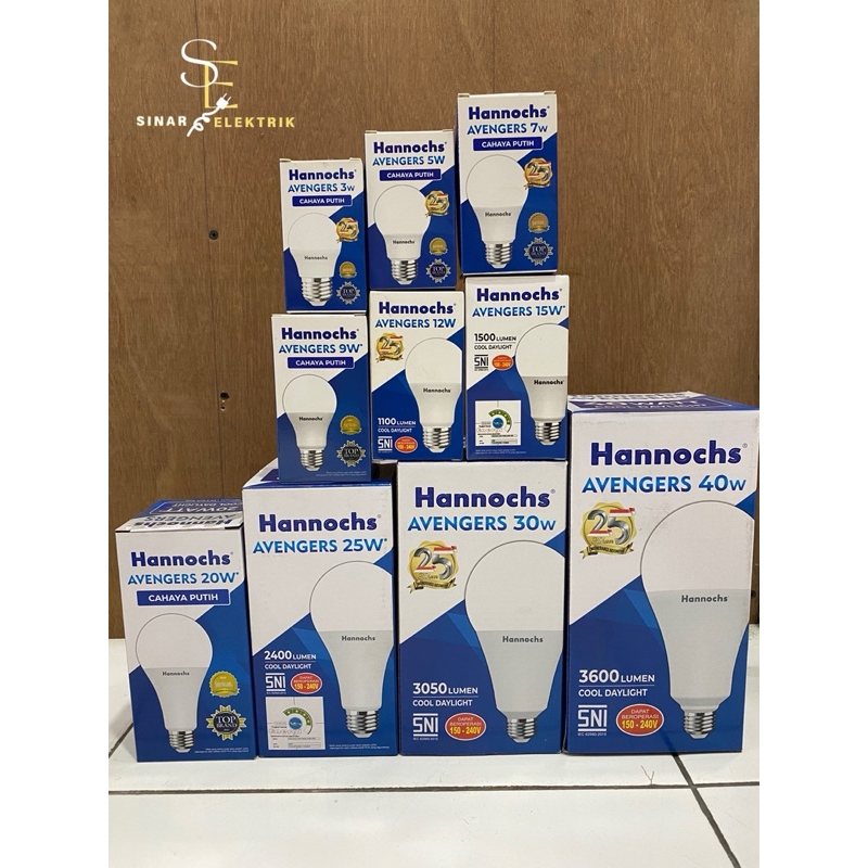 HANNOCHS AVENGERS Bohlam AVENGERS 3W 5W 7W 9W 12W 15W 20W 25W 30W 40W
