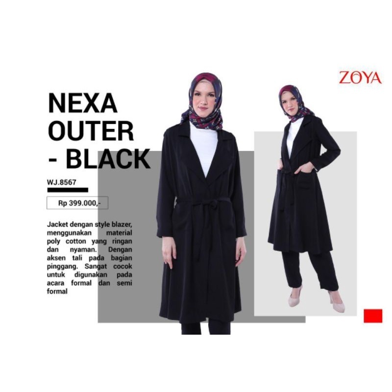 Zoya Nexa outer Blazer Hitam