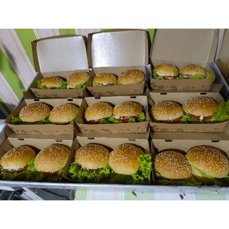 

Burger fresh enak lembut ukuran besar 11cm(beef, keju, saus, mayonaise) siap dimakan fresh