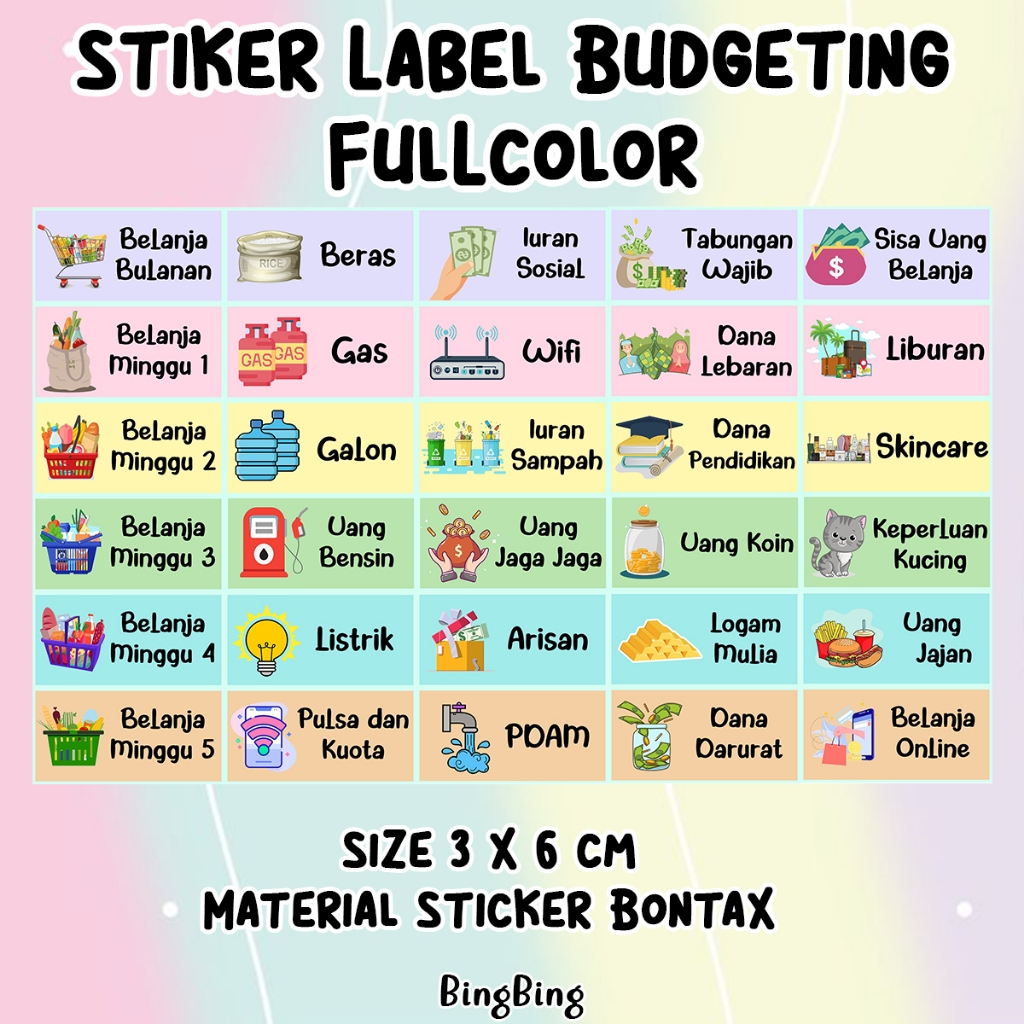 

STIKER DOMPET KEUANGAN / STIKER DOMPET BUDGETING