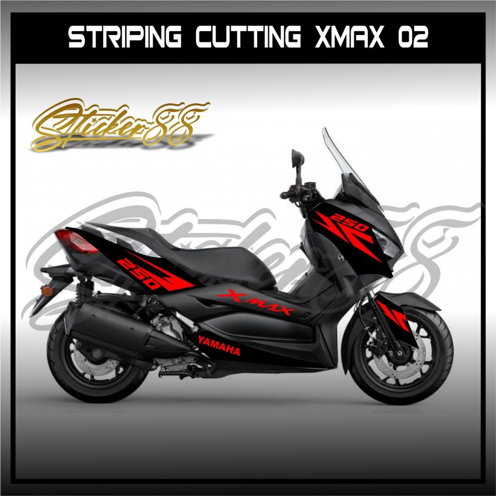 Stripping Cutting Stiker XMAX 250 SC XMAX 02 / Striping Cutting Sticker XMAX MOTOR NEW XMAX /  Stike