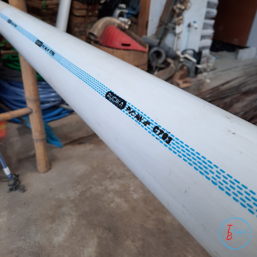 Pipa PVC RUCIKA 4" Inch AW per 1 Meter Pipa Paralon murah