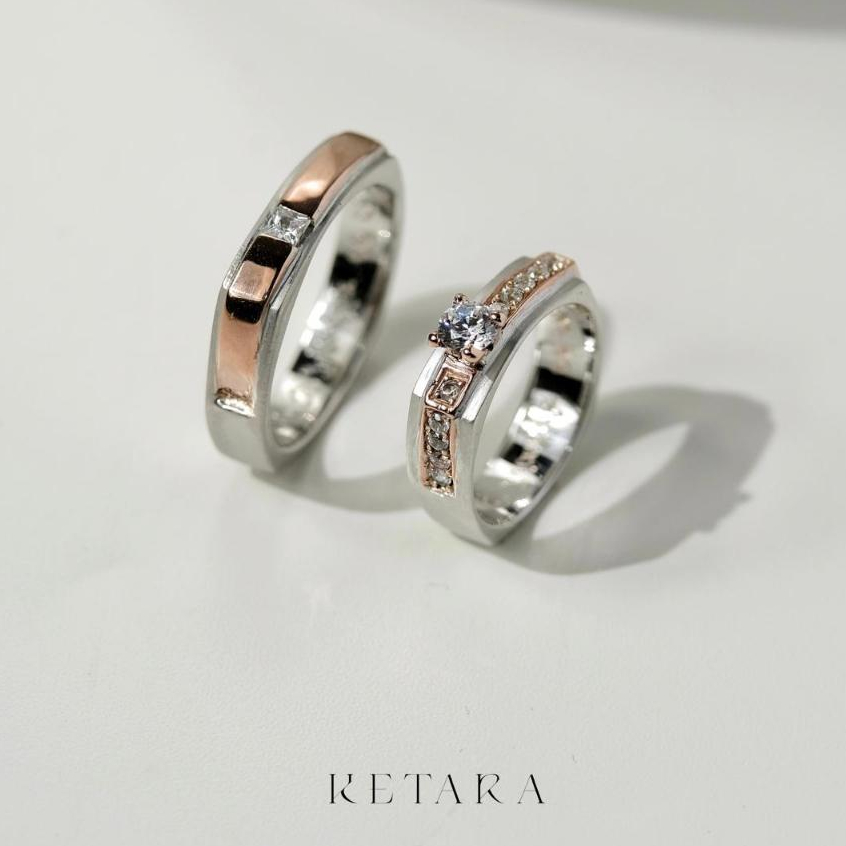Cincin Kawin Tunangan Cincin Tunangan Cincin Couple Perak Silver Ketara Jewelry