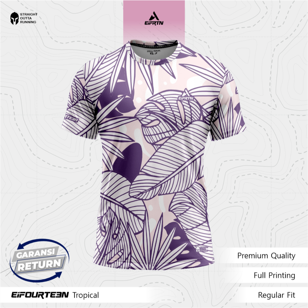 EiFRTN Baju Kaos Jersey Olahraga Running Lari Sepeda Gym Fitness Dry fit Dri fit Keren Simple Sporty