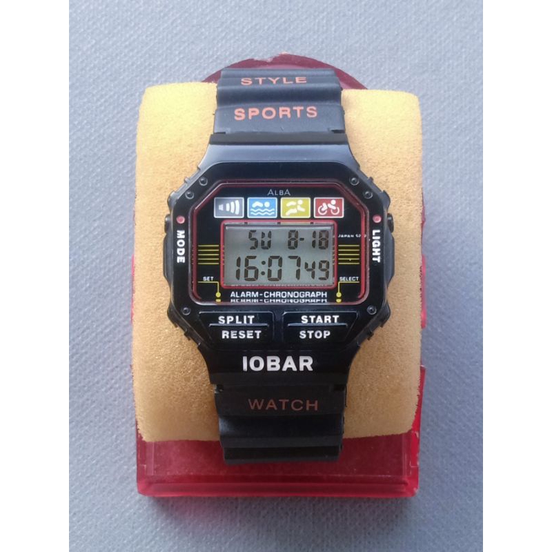 Jam tangan Seiko Alba Digital vintage Alba Sports W329-4000