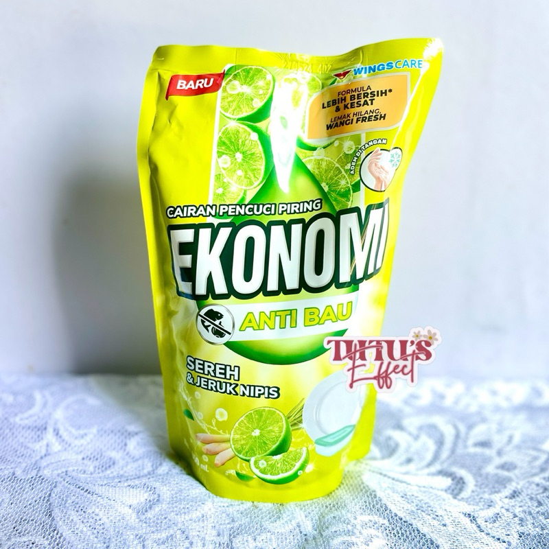 EKONOMI Power Liquid Anti Bau Sabun Cuci Piring Sereh & Jeruk Nipis 650ml BPOM READY BANDAR LAMPUNG