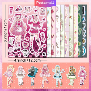

Stiker sailor moon 2D karakter gadis loli DIY bertambah aktivitas anak