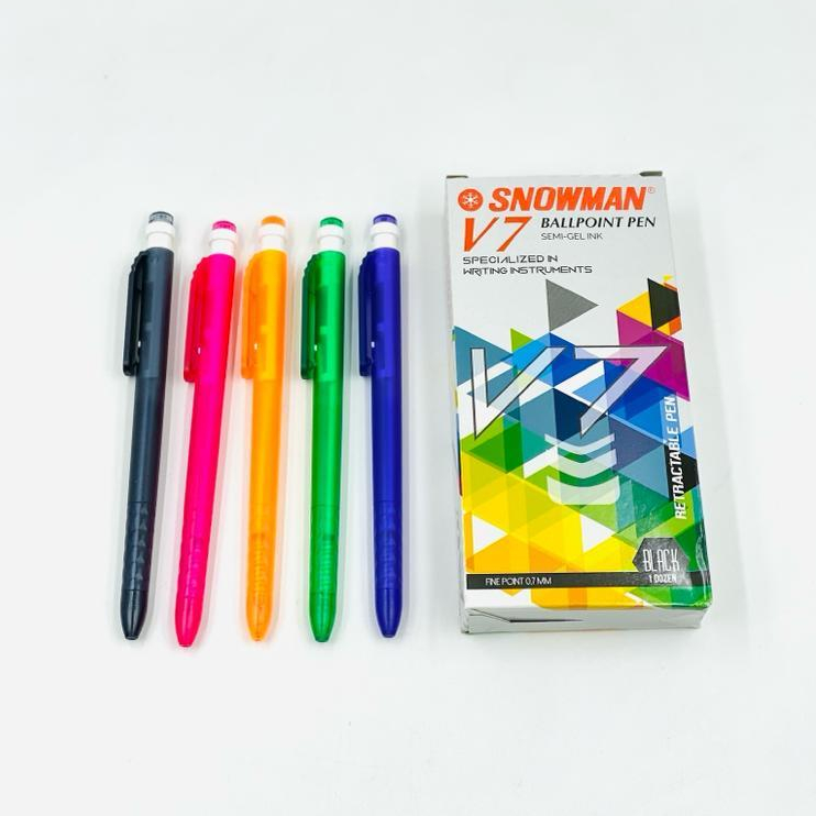

BOLPEN SNOWMAN V-7 / Pulpen Bolpoin Snowman V7 V 7 V-7 0.7 mm