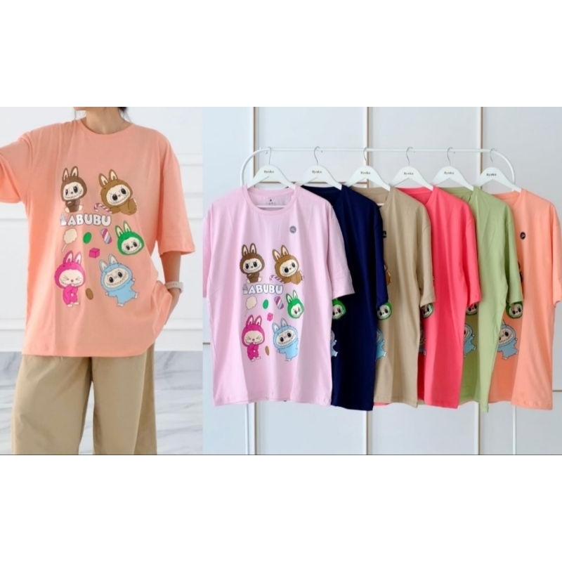 KAOS OVERSIZE WANITA ATASAN WANITA JUMBO BAHAN KATUN KOMBED RYUKA XXL