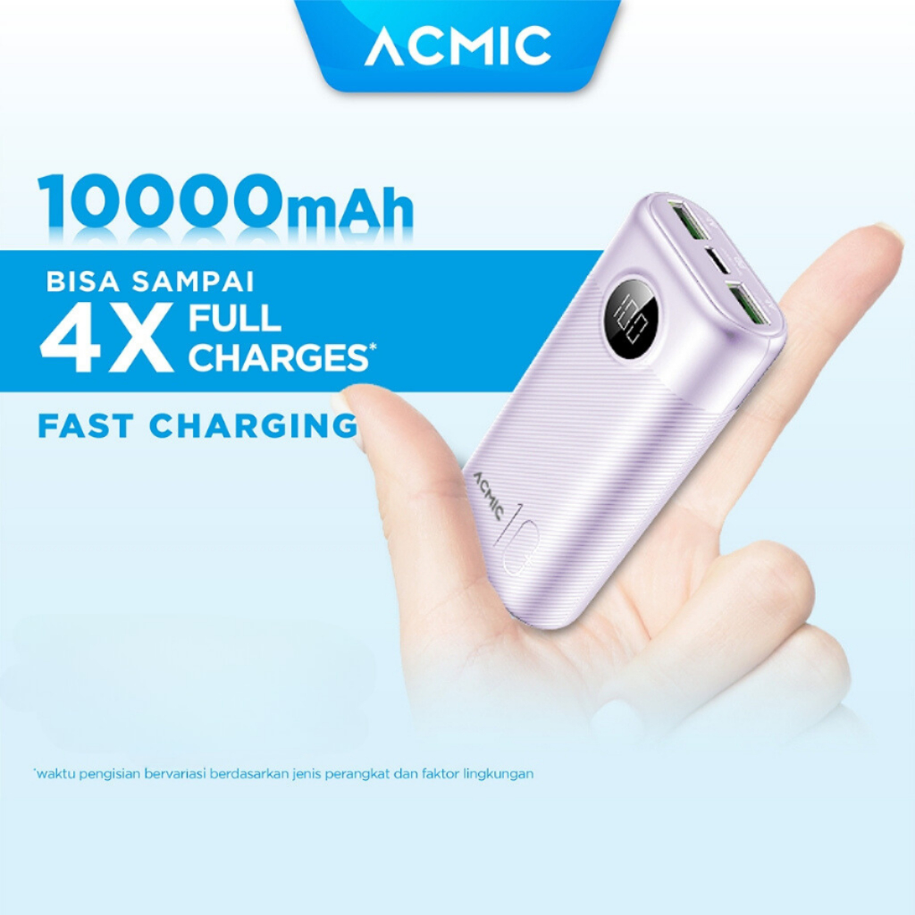 Powerbank ACMIC Digimax Supermini Digital 10.000mAh - Rose Pink/Lilac
