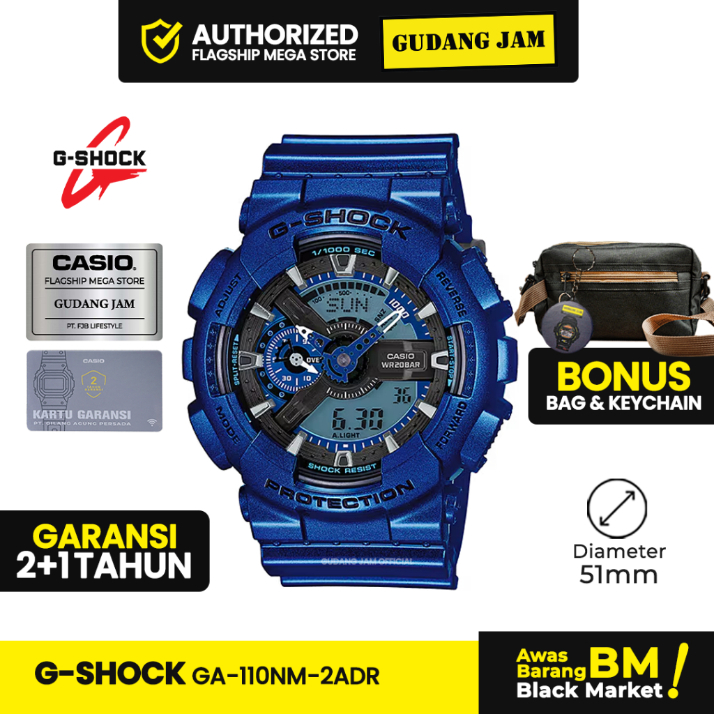 GShock GA-110NM-2ADR GA-110 GA110NM GA110 Garansi Resmi 2 Tahun