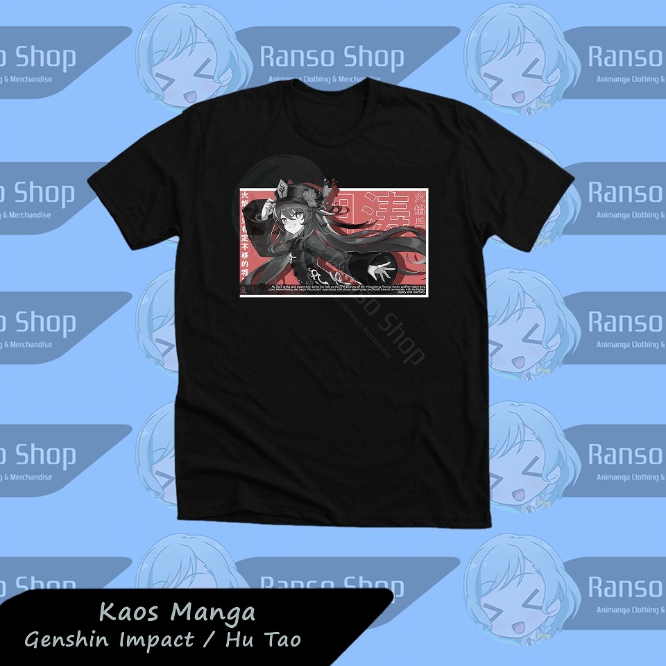 T-shirt Genshin Impact Hu Tao Streetwear by Anilite / Kaos Genshin Impact game Hutao / Baju Anime Ma