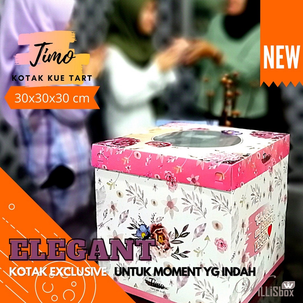 

Box Kue Tart 30x30x30 TIMO-XTRA TEBAL / Dus Kue Tart, Kotak Kue Tart, Dus Kue Ultah, BlackFlorest