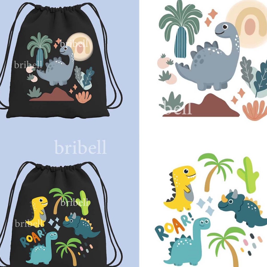 Pilihan Tas Serut Hitam Dino Bebek Dino Tas Sekolah