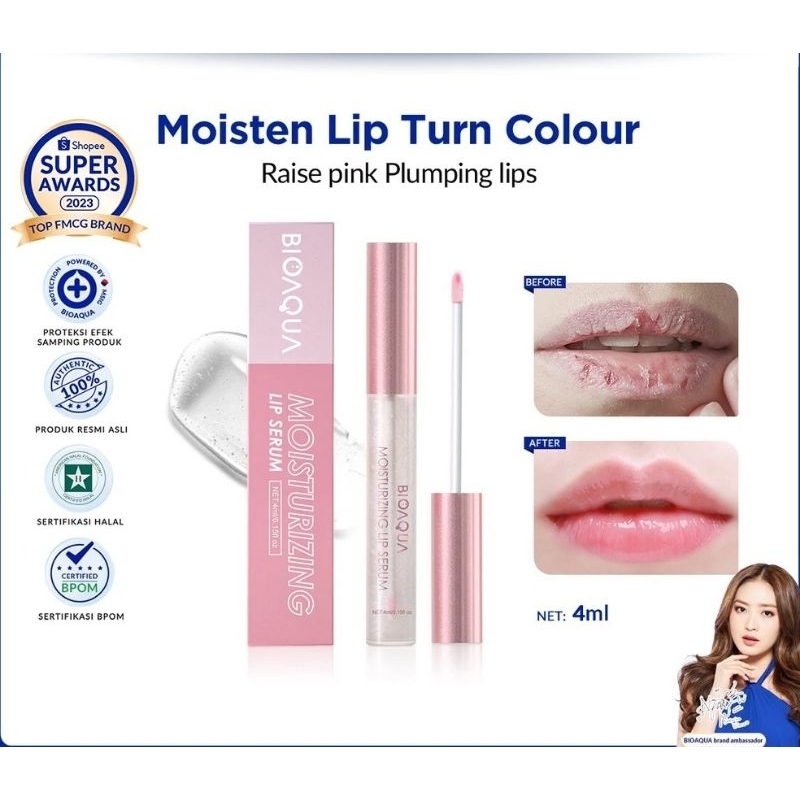 BIOAQUA Lip Serum Bibir 4ml Moisturizing Berubah Warna Pink Lip Balm