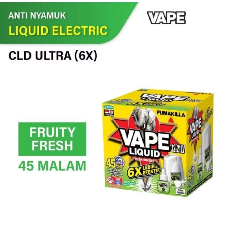 Vape Fumakilla Liq 45malam ALAT+REFIL 6X Lebih Efektif