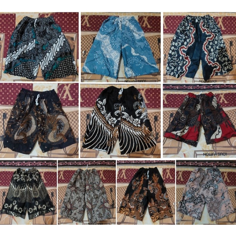 Celana pendek batik / Celana color batik / Color tidur motif batik pria atau wanita