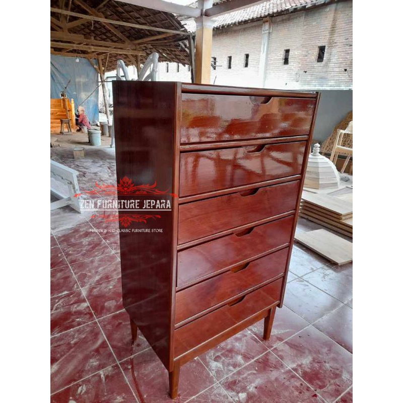 nakas jati, rak susun, rak laci