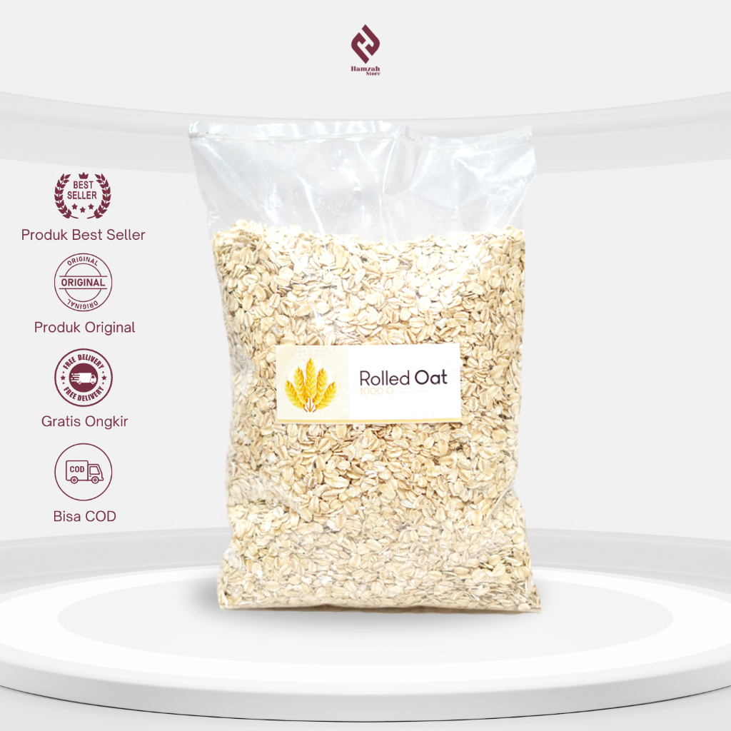 

Rolled Oat 1 Kg / Gandum Utuh / Oatmeal Premium