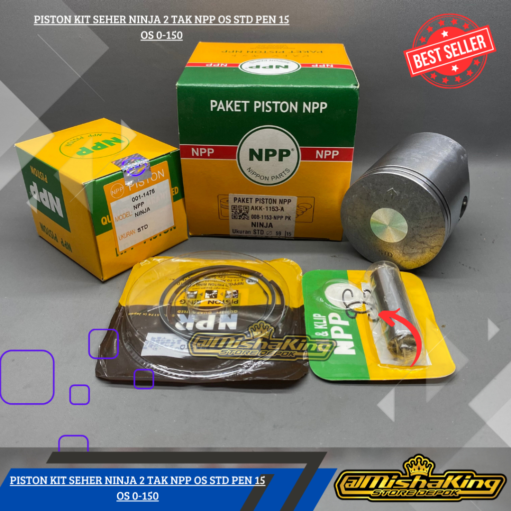 PISTON KIT SEHER NINJA 2 TAK ninja r NPP OS STD PEN 15